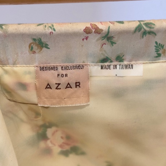 Vintage Folding Basket Knitting Yarn Caddy, Wood Frame With Fabric, Floral Azar - Picture 2 of 13